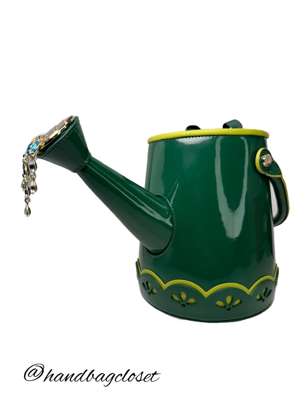 Kate Spade Harvest Time Green Patent Leather Watering Can Crossbody Novelty Bag - Picture 7 of 16